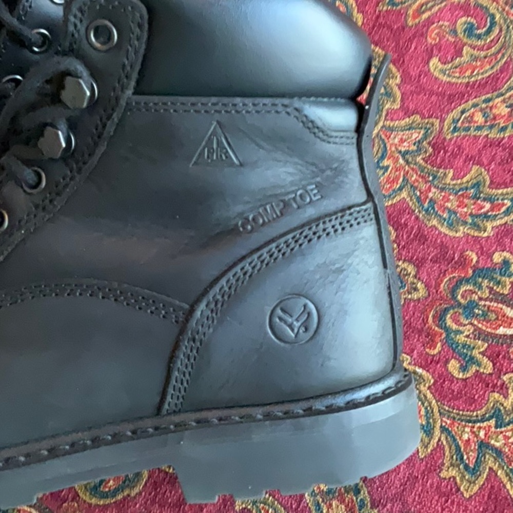 EUC BOOT BARN HAWX COMP TOE UNISEX WORK BOOTS 7 MENS 8.5 WOMENS - Picture 2 of 5